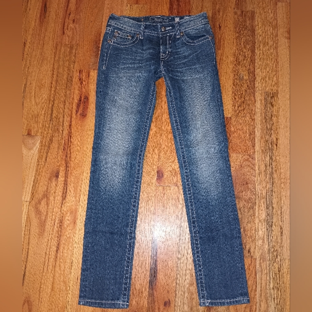 Miss Me Skinny Jeans with Fleur de Lis design